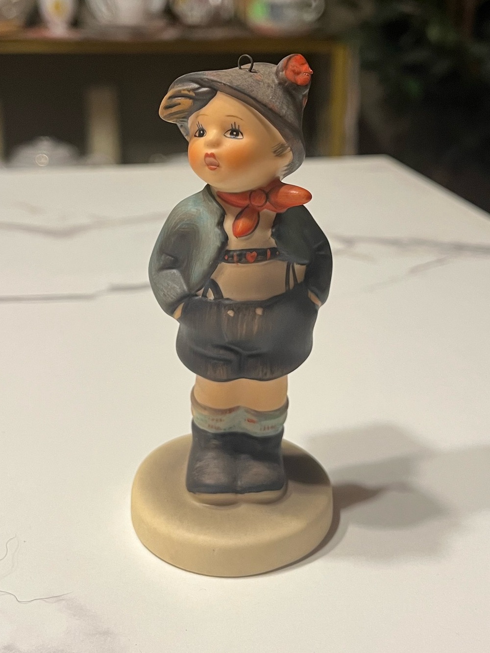 Vintage 1985 Schmid Third Final Edition Alpine Boy Hummel Porcelain Ornament